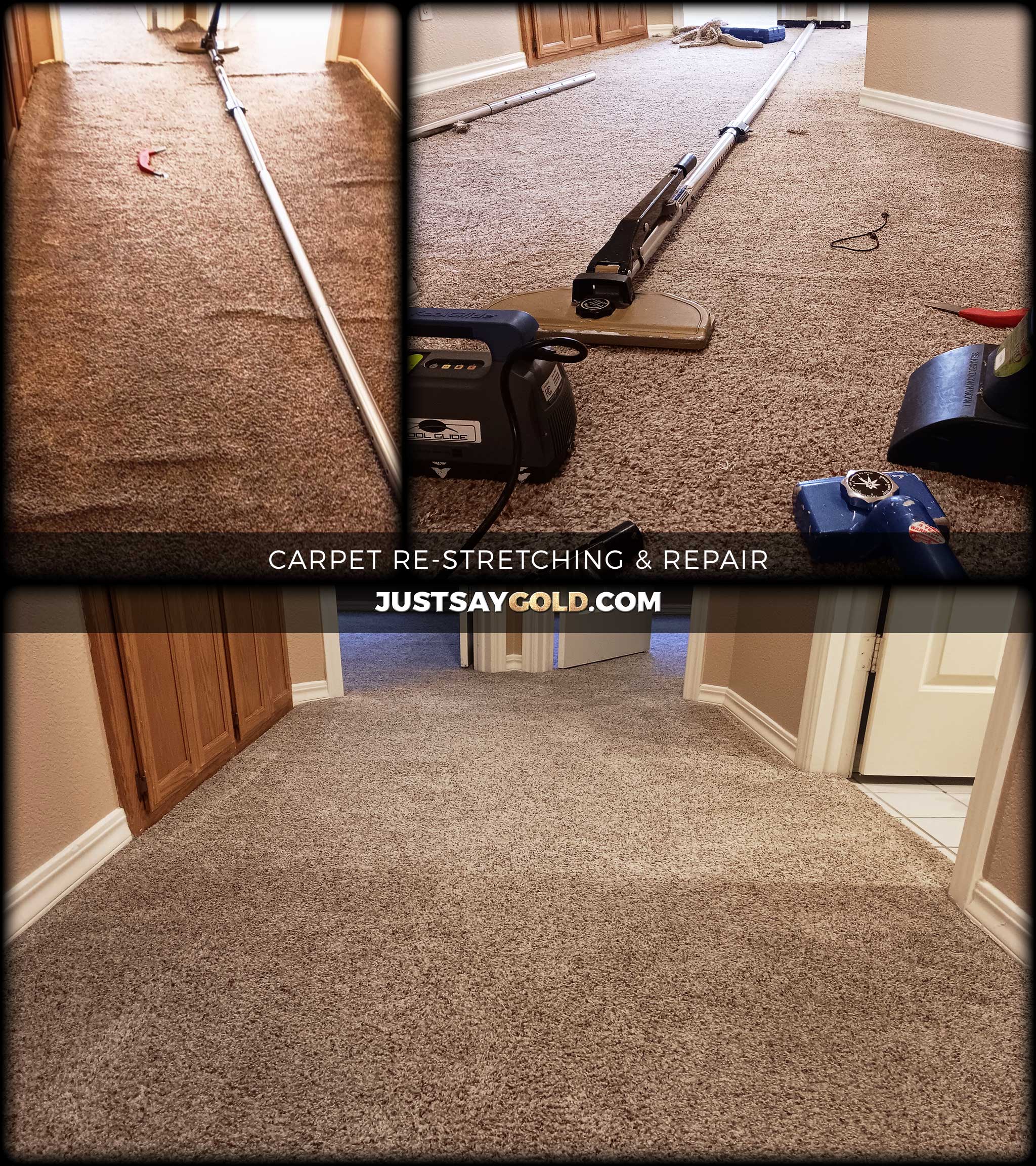Before and After Photo Gallery Carpet Repair, Stretching, and Patching. - Stitch  Carpet Repair