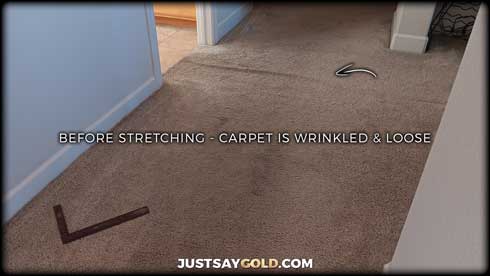 Before Carpet Stretching & Repair In Cameron Park CA