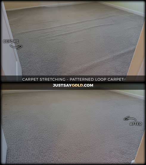 Carpet Stretching Patterned Loop Carpet In Natomas CA