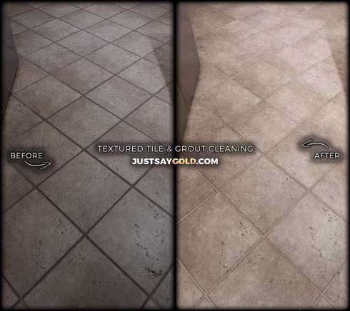 Dirty Textured Tile & Grout Cleaning In Natomas